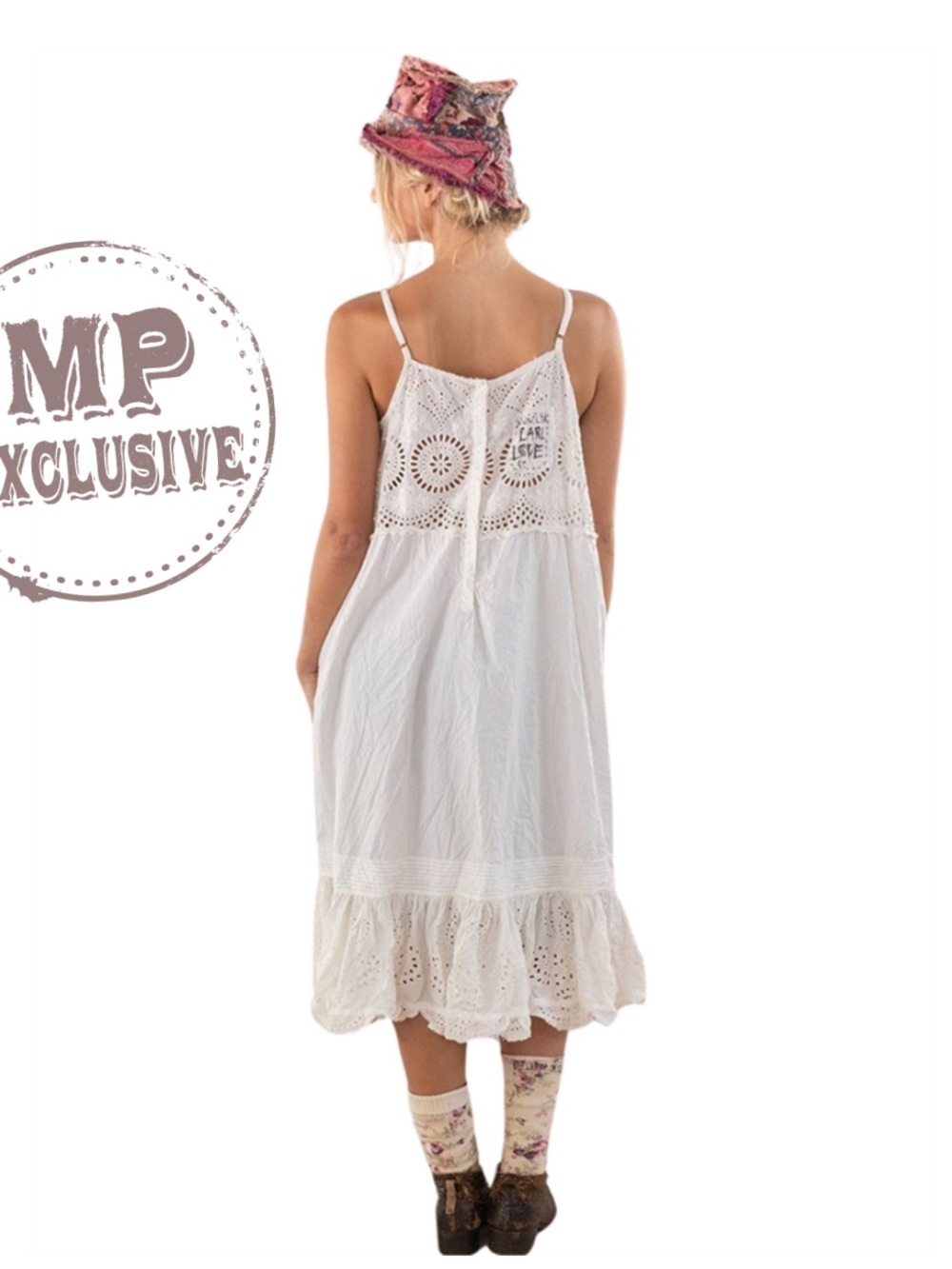 Magnolia Pearl White Eyelet Lula Style Tank Dress - Picture 3 of 12
